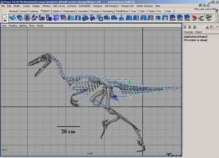 Maya建模教程：制作真實的恐龍,PS教程,思緣教程網