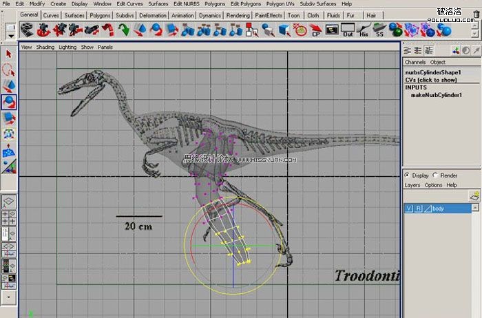 Maya建模教程：制作真實的恐龍,PS教程,思緣教程網