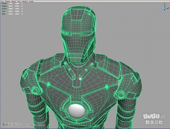 Maya建模教程：打造超級英雄鋼鐵俠,PS教程,設友公社教程網