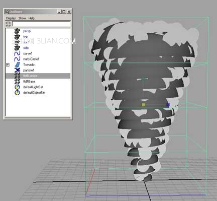 MAYA粒子教程：制作龍卷風動畫效果