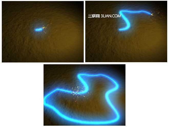 MAYA制作路徑火花動畫效果 三聯