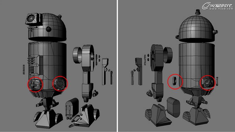 MAYA制作《星球大戰》中的機器人R2D2 三聯網 MAYA建模教程