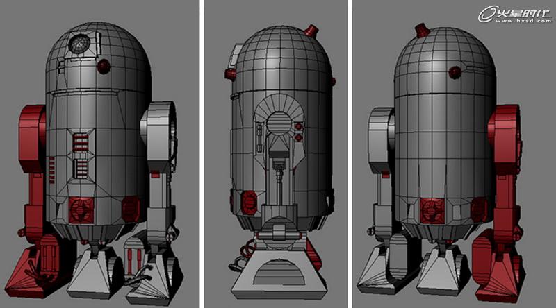 MAYA制作《星球大戰》中的機器人R2D2 三聯網 MAYA建模教程