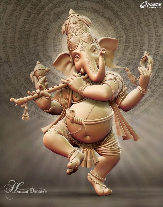 MAYA打造Ganesha智慧的神角色教程 三聯教程