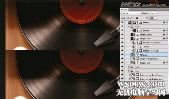 Photoshop設計寫實風格的唱片機圖標