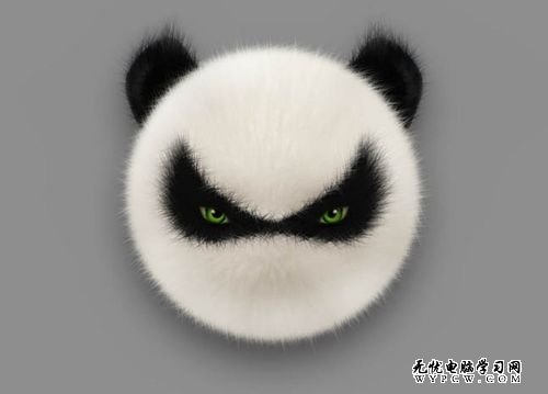 Photoshop制作憤怒的Q版熊貓頭像