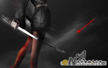 Photoshop打造美女武士的刀光劍影