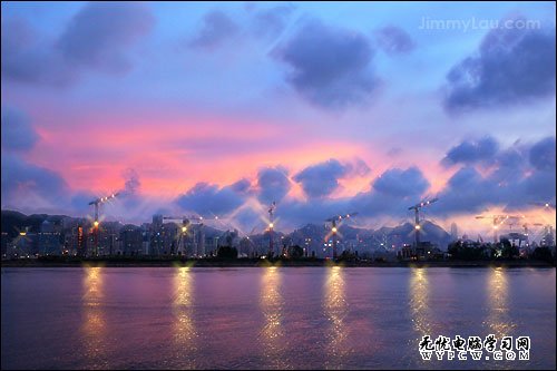 利用濾鏡給夜景燈光增加星光效果