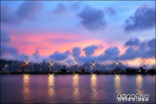 利用濾鏡給夜景燈光增加星光效果