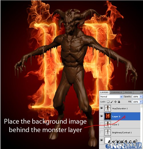 用photoshop創建巧克力效果怪物圖像