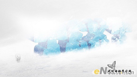 Photoshop打造北極雪域文本效果