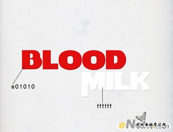 Photoshop打造血液牛奶字體美女海報