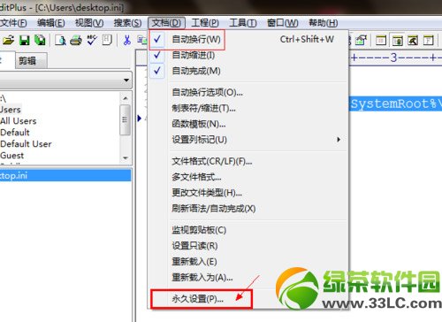 editplus自動換行設置教程 editplus設置自動換行步驟2