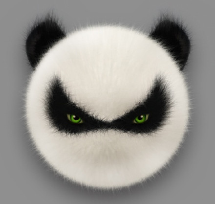 PS繪制設計熊貓頭像圖標 三聯