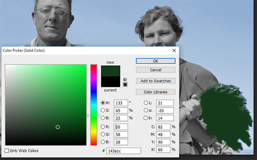 PS教程：Photoshop快速為棕色舊照片上色