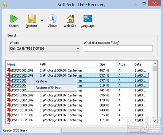 11. SoftPerfect File Recovery