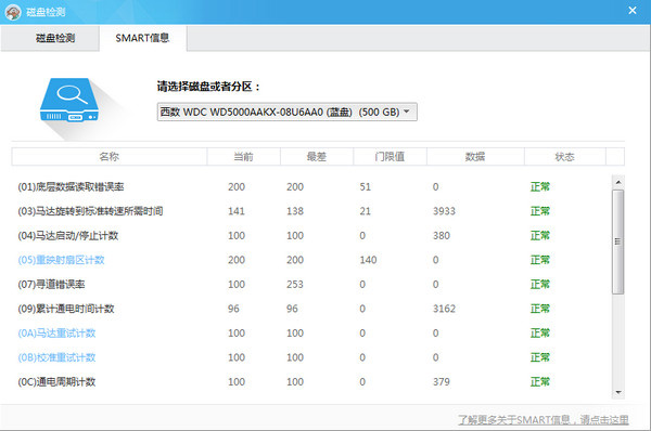 點擊查看SMART信息