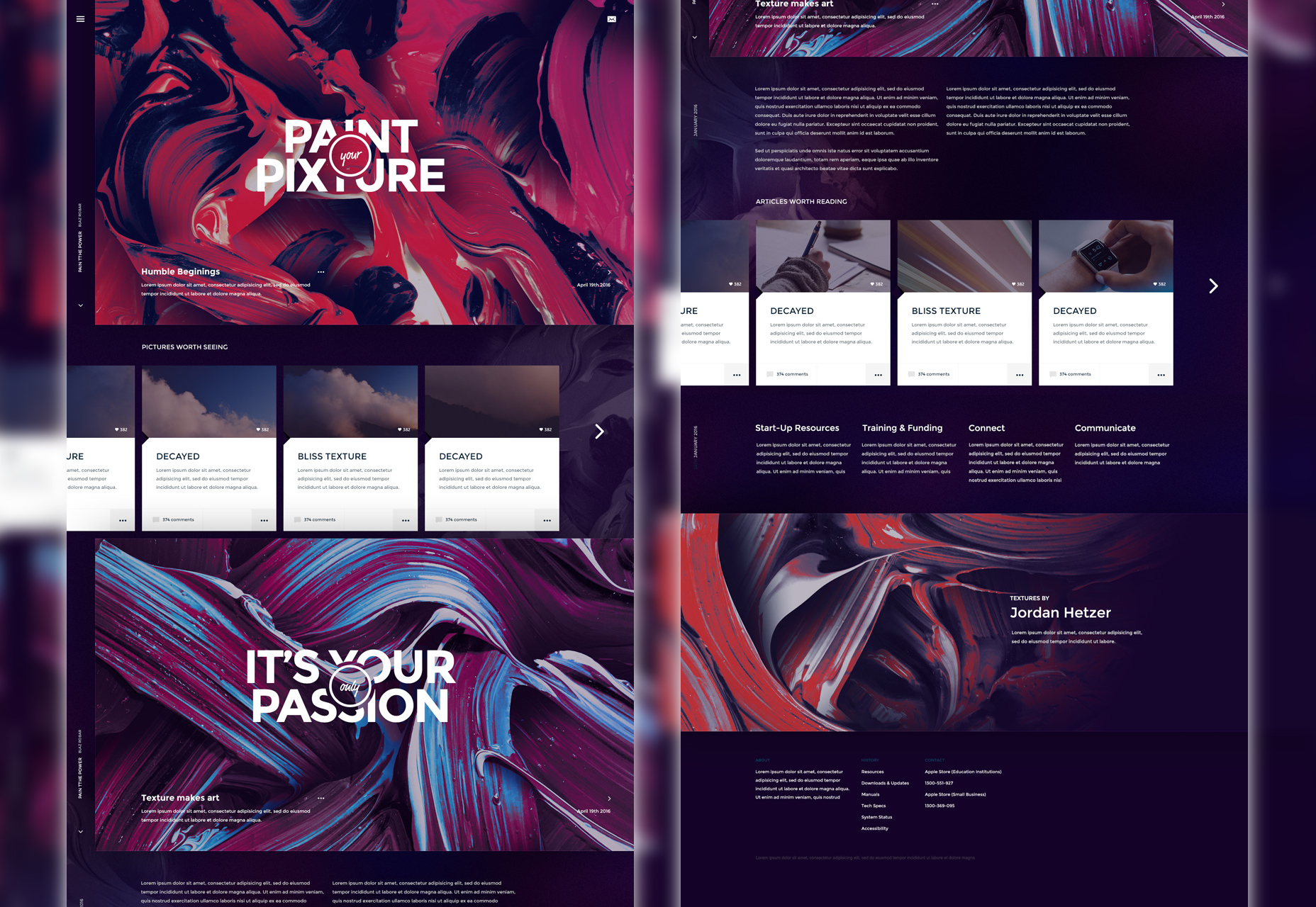 pixture-artistic-psd-website-template