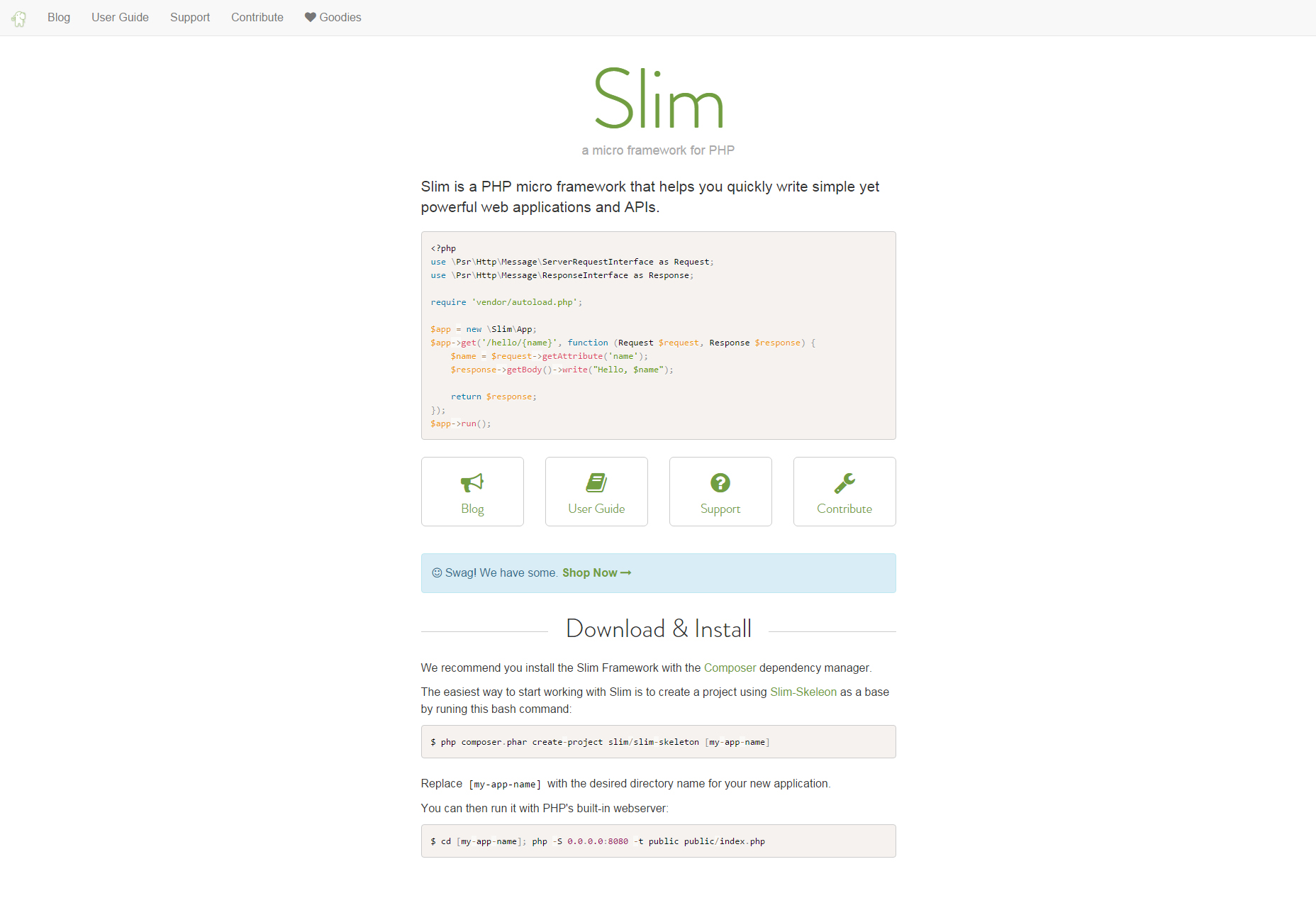 slim-php-micro-framework
