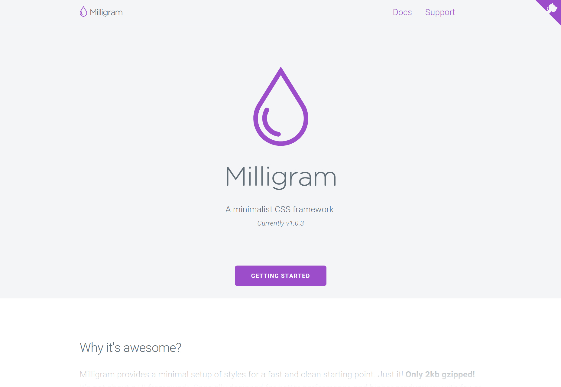 milligram-minimalist-css-framework