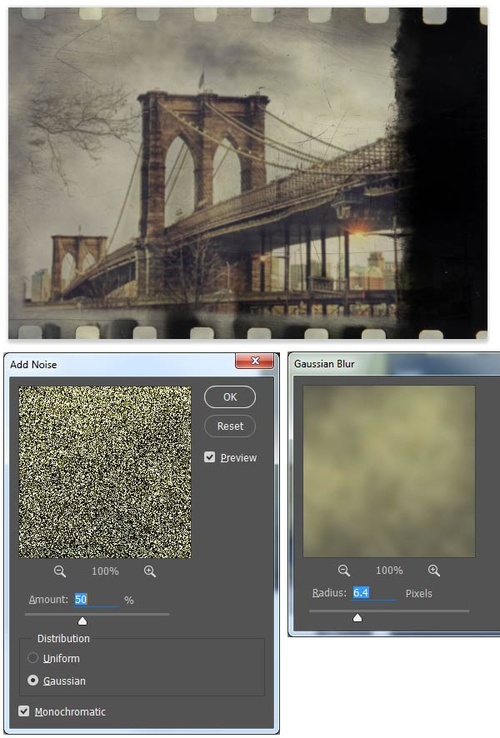 PS教程：Photoshop創建懷舊老膠卷照片