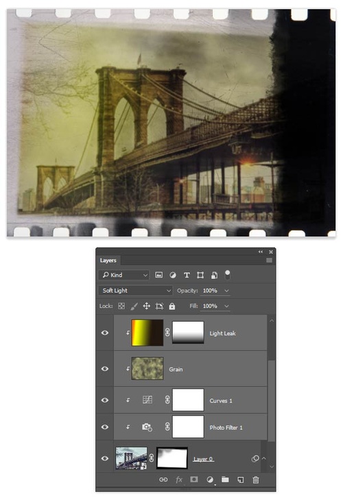 PS教程：Photoshop創建懷舊老膠卷照片