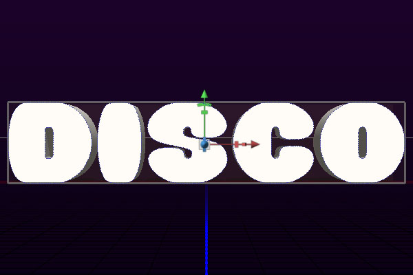 Photoshop利用自帶的3D工具制作閃爍的舞廳燈光立體字