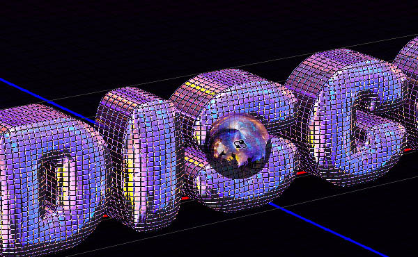 Photoshop利用自帶的3D工具制作閃爍的舞廳燈光立體字