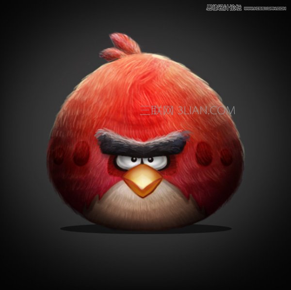 Photoshop繪制可愛的憤怒的小鳥效果圖,PS教程,思緣教程網