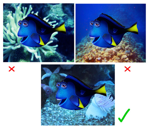 PS教程：Photoshop合成可愛健忘的Dory