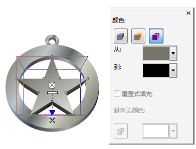 CorelDRAW X7,CorelDRAW X7教程,CorelDRAW X7實例教程,CorelDRAW X7制作金屬材質飾品