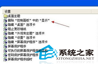  如何禁止WinXP控制面板中的“顯示”功能