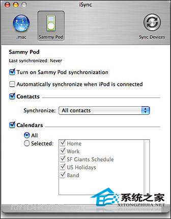  MAC如何使用iSync與其他移動設備同步