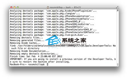  MAC卸載刪除Xcode開發軟件的技巧
