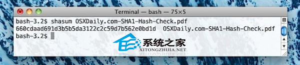  Mac OS X如何校驗文件的SHA1值