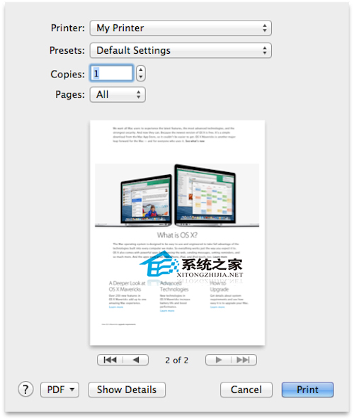  Mac打印普通文件和PDF文件的操作方法