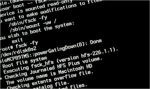  MAC系統在單用戶模式下如何通過fsck命令解決硬盤受損問題
