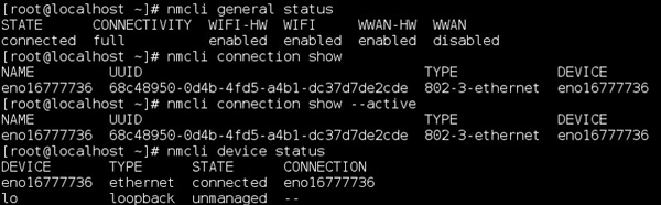 RedHat/CentOS 7通過nmcli命令管理網絡的步驟