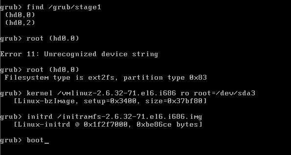 CentOS 6刪除的boot分區如何還原