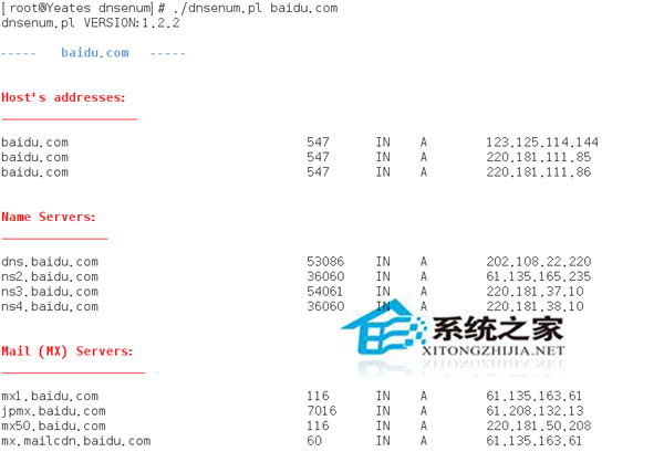  Fedora 18 DNSenum出現IP亂碼顯示怎麼辦？