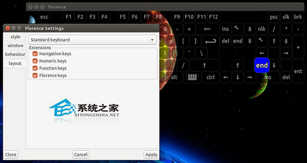  Linux使用Florence設置屏幕鍵盤操作實例