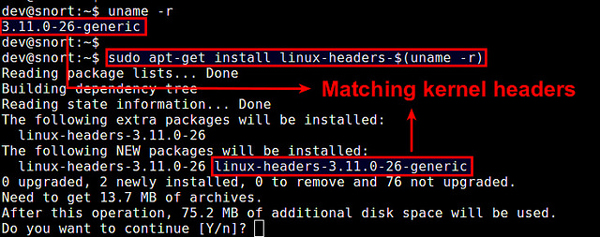  Linux安裝合適內核頭文件的方法
