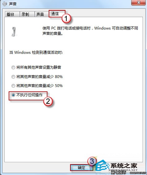 Win7聲音受到其他程序的干擾忽大忽小的修復技巧 三聯