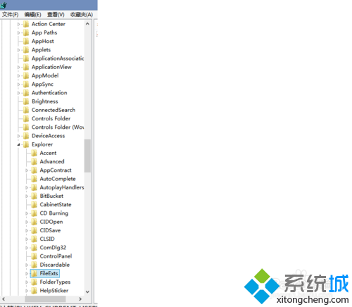 到FileExts項截止