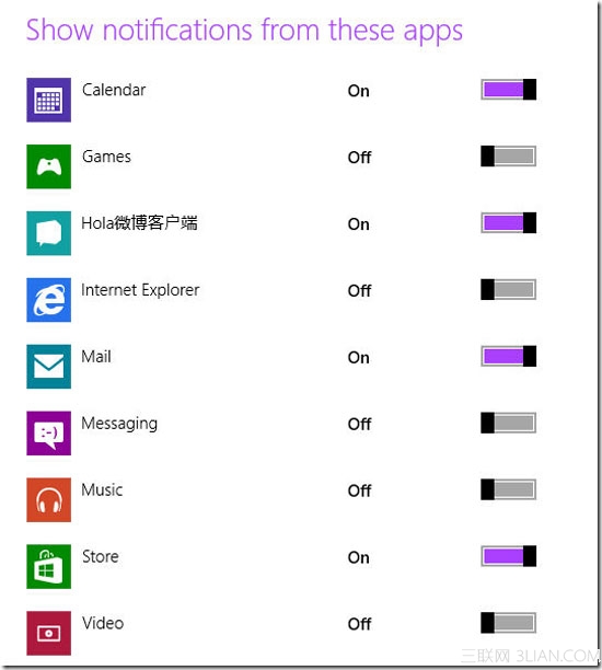 win8系統消息提醒的設置方法 