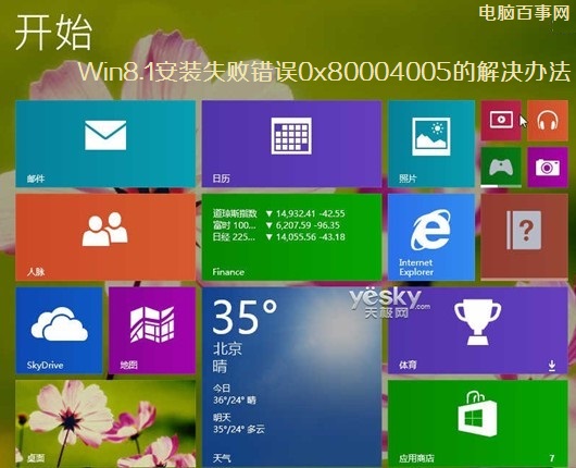 Win8.1安裝失敗錯誤0x80004005怎麼解決 三聯