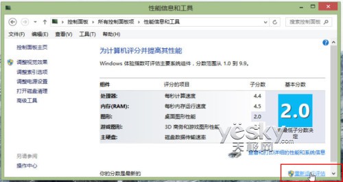 測測你的電腦Windows 8系統體驗指數是多少