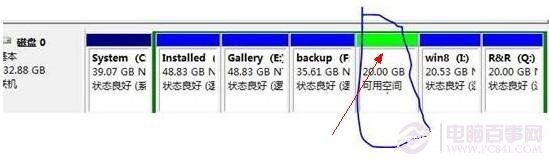 創建win8系統分區