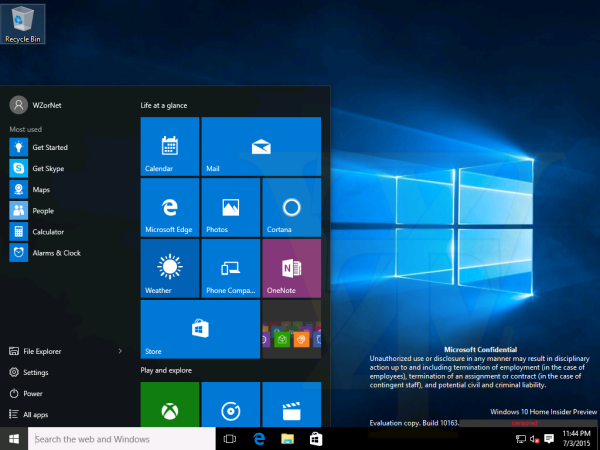 Win10 Build 10163截圖曝光：修復Bug+提升性能