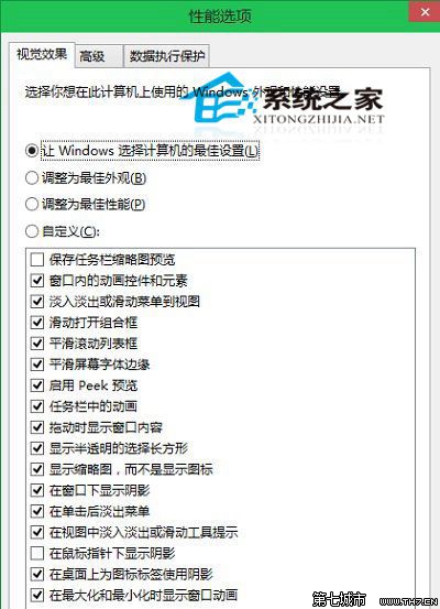 Win10系統如何讓用戶自定義外觀和性能等選項 三聯